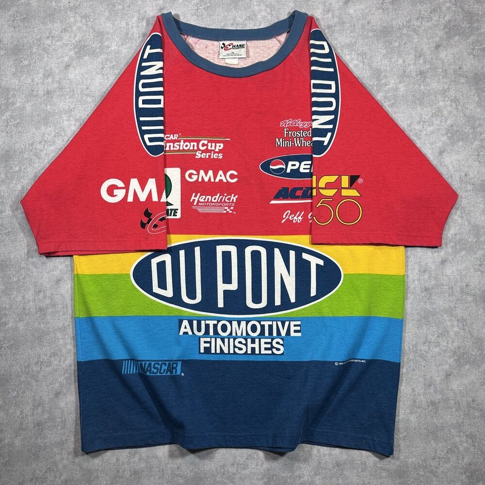Vintage Chase Authentics Dupoint Jeff Gordan #24 AOP Mens T-Shirt Size XL